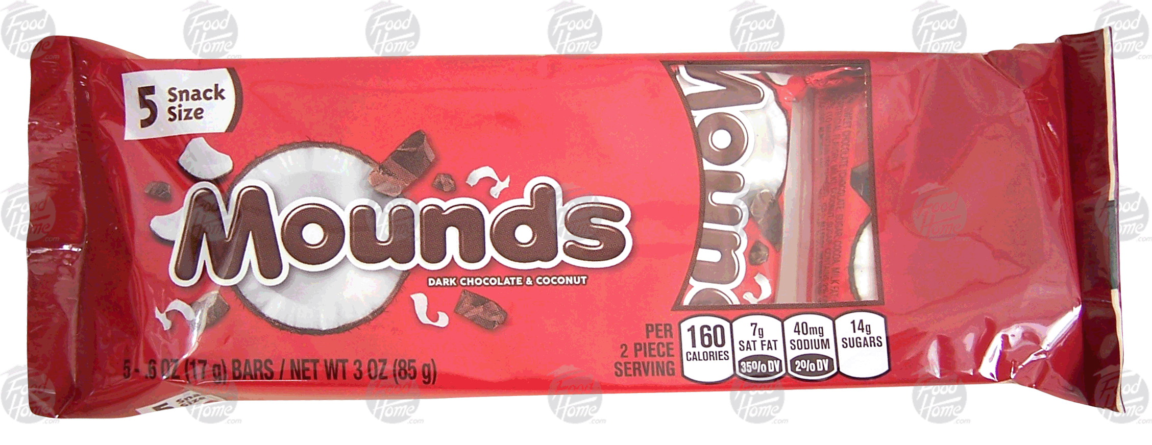 Peter Paul Mounds dark chocolate & coconut mini candy bars, 5 ct Full-Size Picture